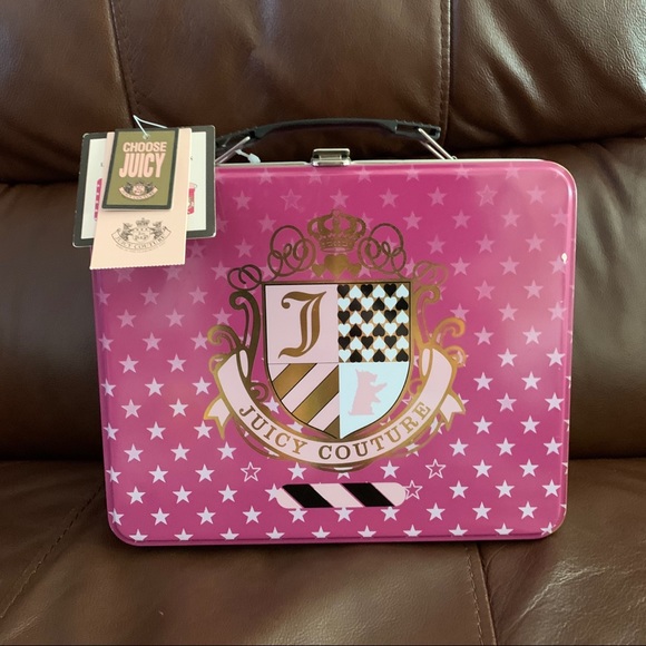 Juicy Couture Handbags - Juicy Couture Metal Lunch Box & Thermos NWT!